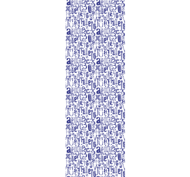 Slová a čísla abeceda tapeta - Tenstickers