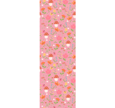 Elegantné ružové kvety vzor tapety - Tenstickers
