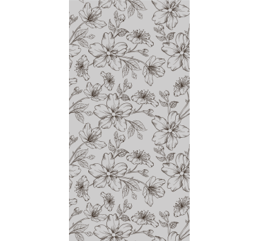 tapety na stenu kvety elegancia kvetinového náčrtu - Tenstickers
