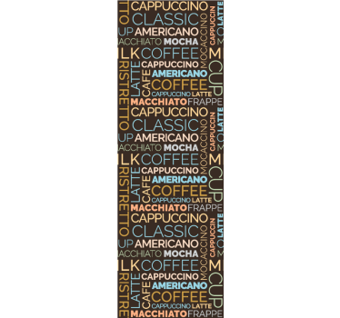 Káva text vzor moderné tapety - Tenstickers