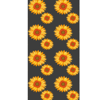 tapety na stenu kvety slnečnicová elegancia - Tenstickers