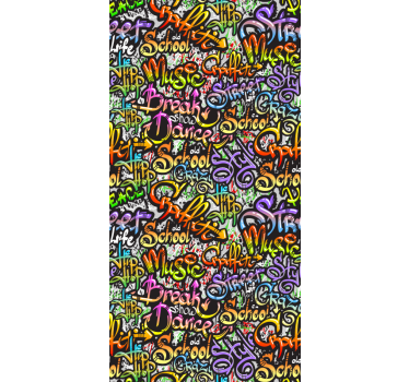 Farebné graffiti nástenné texty tapety - Tenstickers