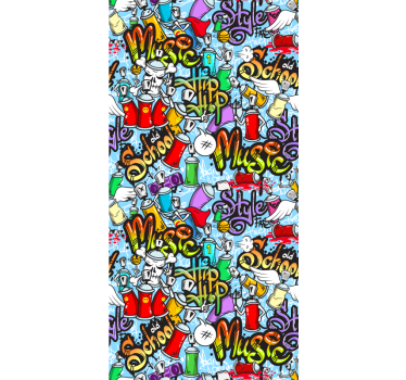 Farebné grafitové štítky na stenu tapety - Tenstickers