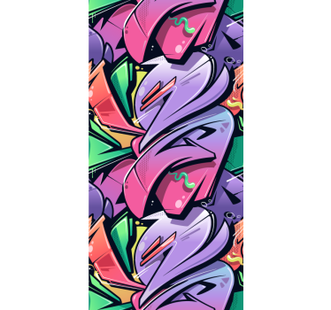 Svetlé abstraktné graffiti tapety - Tenstickers