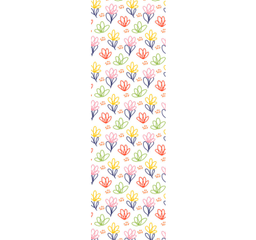 tapety na stenu kvety kvetinový doodle vzor - Tenstickers