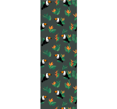 tapeta vtaky tukanový vzor - Tenstickers