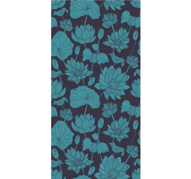 tapety na stenu kvety botanický lotosový vzor - Tenstickers