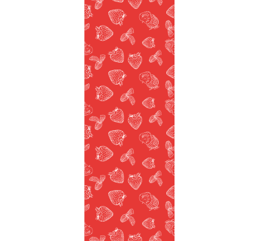 tapety na stenu kvety jahodový náčrt - Tenstickers