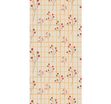tapety na stenu kvety vzor bobuľových konárov - Tenstickers