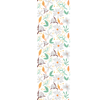 tapety na stenu kvety botanické kvety bavlny - Tenstickers