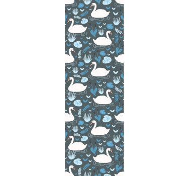 tapeta vtaky motív labutieho jazera - Tenstickers
