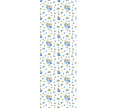 tapety na stenu kvety čučoriedkový botanický - Tenstickers