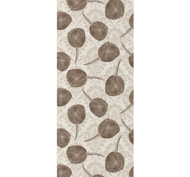 tapety na stenu kvety elegantný šedý vzor - Tenstickers