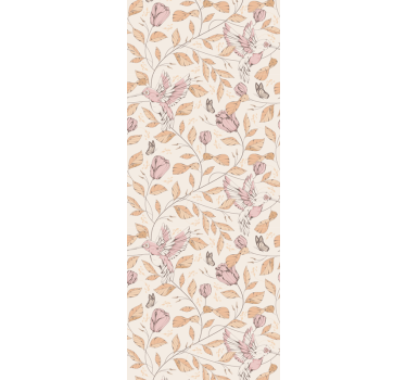 Tulipány vzor béžové farby tapety do spálne - Tenstickers