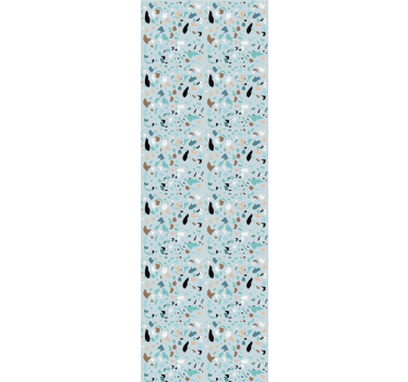 tapety do jedálne svetlomodrý terazzo efekt - Tenstickers