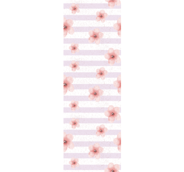 tapety na stenu kvety pruhy čerešňového kvetu - Tenstickers