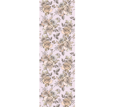 tapety na stenu kvety ružový vintage vzor - Tenstickers