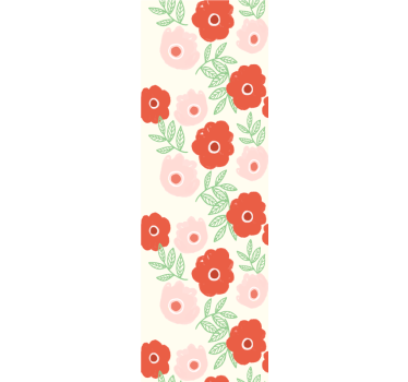 tapety na stenu kvety ružový a červený kvet - Tenstickers