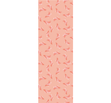 Tapeta vtaky elegantný ružový vzor - Tenstickers