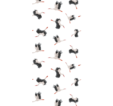 tapeta vtaky lietajúce bociany - Tenstickers