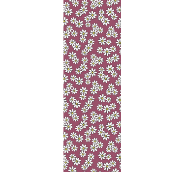 tapety na stenu kvety sedmokrásky na červenom vzore - Tenstickers