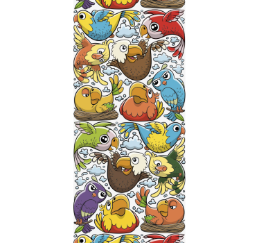 tapeta vtaky hravý vzor papagája - Tenstickers