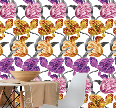 tapety na stenu kvety elegantné tulipány - Tenstickers