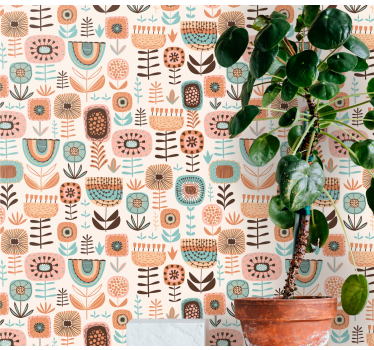 tapety na stenu kvety štylizované botanické prípravky - Tenstickers