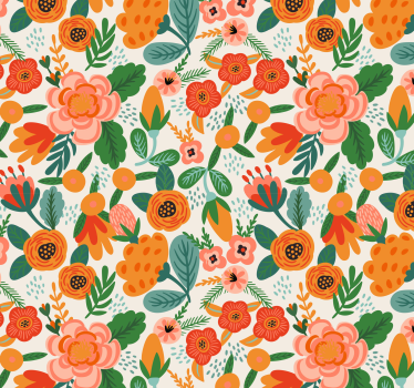 tapety na stenu kvety kvetinová ilustrácia - Tenstickers