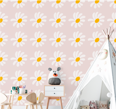 "boho štýl" kvety ilustrácie detská tapeta - Tenstickers