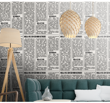 časopisový papier s textom tapety do spálne - Tenstickers