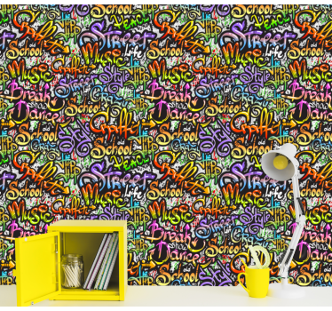 Farebné graffiti nástenné texty tapety - Tenstickers