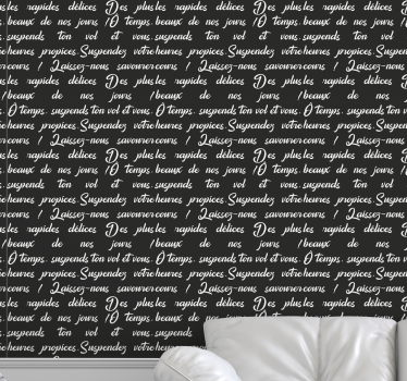 Francúzska báseň vzor tapety do spálne - Tenstickers