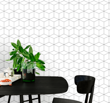 Geometrické kocky vzor štvorcový vzor tapety - Tenstickers