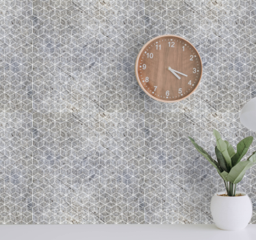 Geometrický cement priemyselný dekor tapeta s konkrétnym vzhľadom - Tenstickers