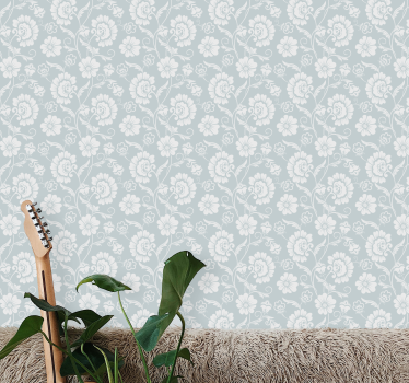 "granny chic" kvetinová potlač prírodná tapeta - Tenstickers