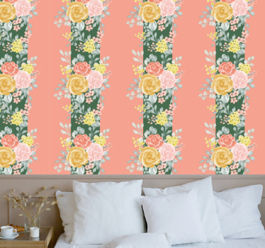 tapety na stenu kvety ruže a zeleň - Tenstickers