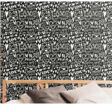 Láska srdce graffiti tapety obrazy - Tenstickers