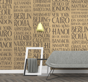 Mestá svetovej béžovej tapety - Tenstickers