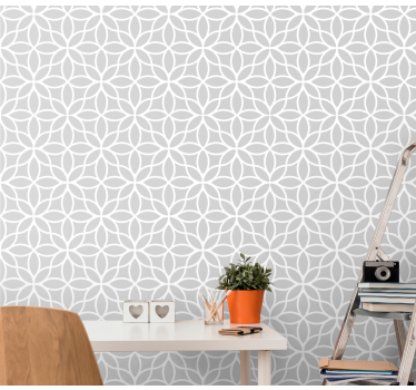 Sivá a biela moderný vzor moderné tapety - Tenstickers