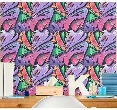 Svetlé abstraktné graffiti tapety - Tenstickers