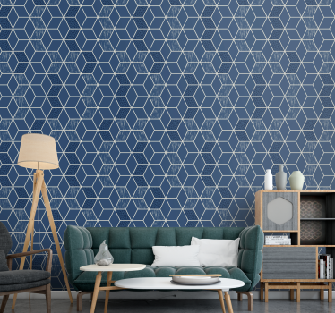 Tapeta s geometrickým štvorcovým vzorom „utrápená vittoria“. - Tenstickers