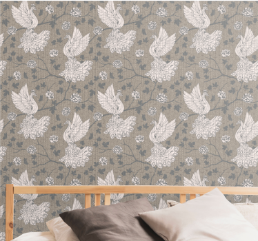 tapeta vtaky elegantný dizajn labutí - Tenstickers