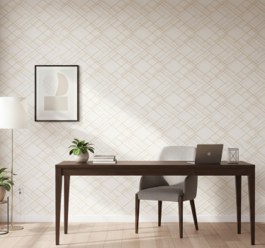 Tapety do kancelárie geometrické línie minimalistický vzor - Tenstickers