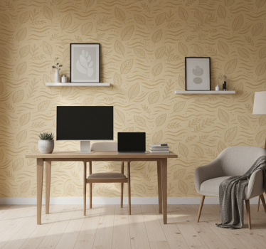 Tapety do kancelárie upokojujúca béžová - Tenstickers