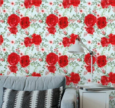Tapety do spálne v štýle grandmilenial flowers - Tenstickers