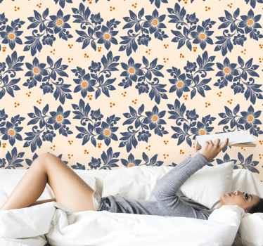 tapety na stenu kvety elegancia s kvetinovým vzorom - Tenstickers
