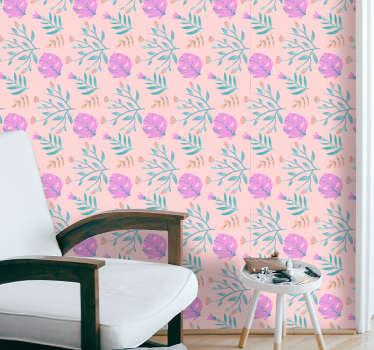 tapety na stenu kvety kvetinový botanický vzor - Tenstickers
