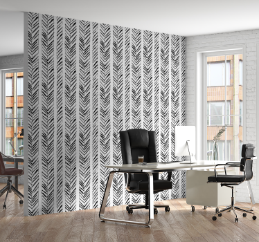 Tapety do kancelárie čiernobiely geometrický dizajn - Tenstickers
