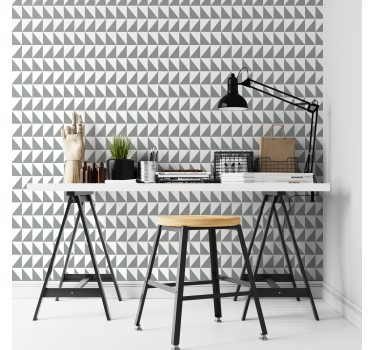 Tapety do kancelárie šedý geometrický vzor - Tenstickers